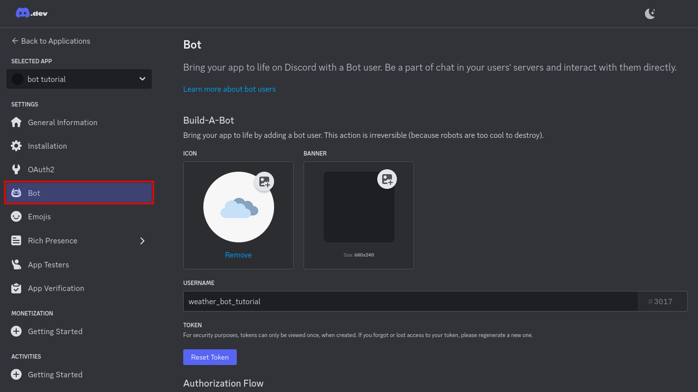 developer-portal-bot-page