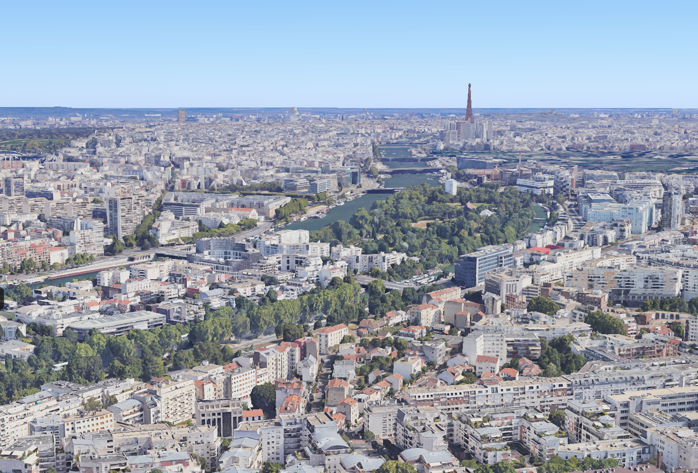 Google Earth Paris 3D View